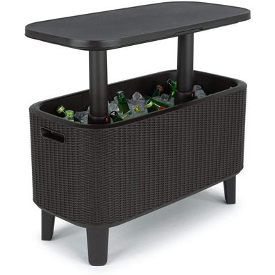2in1 Bevy Cool Bar & Beistelltisch Kühlschrank Rattan Curver