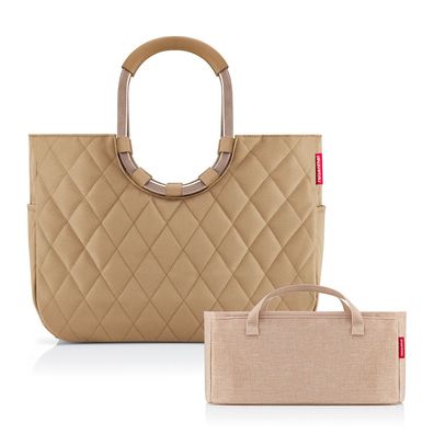 reisenthel Set Loopshopper L + Organizer ORBX, frame rhombus ginger + twist c
