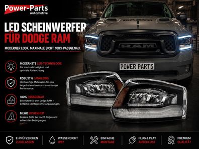 Scheinwerfer LED Black Edition Serie RAM 1500 (Gen.4) mit E-Prüfzeichen (paar)