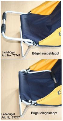 Ausklappbarer Ladebügel für BEACH-ROLLY blau