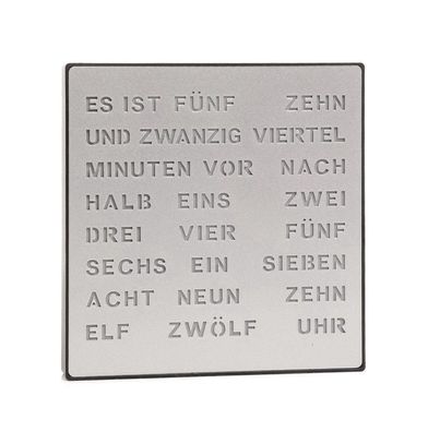 LED Wortuhr mit deutscher Wortanzeige ca. 20x20cm inkl. USB-Kabel