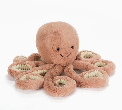 Jellycat - Neuwertiger, etikettierter Odell-Oktopus, 23 cm groß