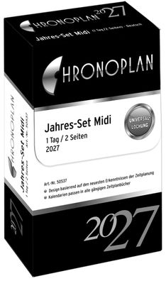 Chronoplan 50537 Jahresset, Midi, 2027, weiß, 96 x 172 mm, Inhalt: 394 Blätter / 1 St