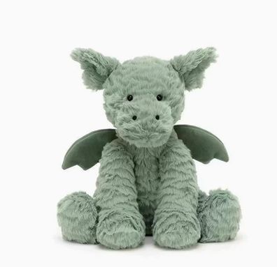 JellyCat - Neu und mit Etikett: Wellenförmiger grüner Dinosaurier, 23 cm