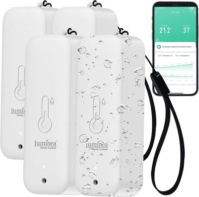 NEU 4er Set Außen Innen Thermometer Feuchtigkeitssensor WLAN für Wetter Klima