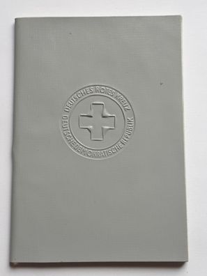 DDR DRK Deutsches Rotes Kreuz Mitgliedsbuch 1