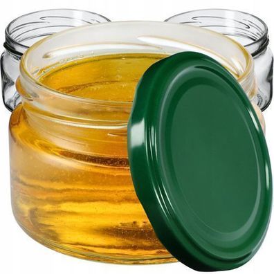 KADAX kleine Einmachgläser 250 ml, Marmeladengläser (100 Stück, Grün)