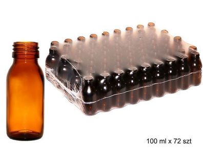 pharmazeutische Glasflasche orangy 100ml ohne Schraubverschluss Preis pro Stück
