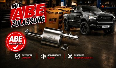 Sport Auspufftopf RAM 1500 DT 5,7L (Gen.5) BORLA (mit ABE Zulassung) Sonderpreis