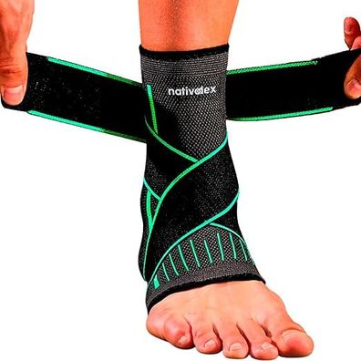 NativoDex Sprunggelenkbandage Knöchelbandage Größe M verstellbar