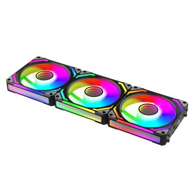 TZMRIT ARGB PC-Léfter 120mm 3er-Pack Infinity Mirror mit Controller