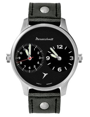 Messerschmitt Herrenuhr Zwei Zeiten Schwarz ME-DUAL2-L