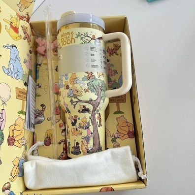 Stanley x Pooh Bear-Themed Tumbler 40oz Quencher Tumbler - Limited Edition NIB