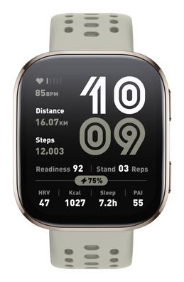 Amazfit Bip 6 Stone, 5 cm (1.97"), AMOLED, Touchscreen, 512 GB, GPS, 27,9 g