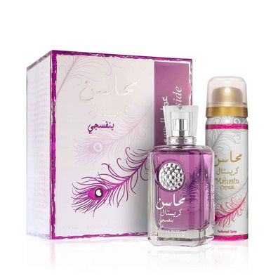 Lattafa Lattafa Mahasin Crystal Violet EDP 100 ml + DEO Spray 75 ml (woman)