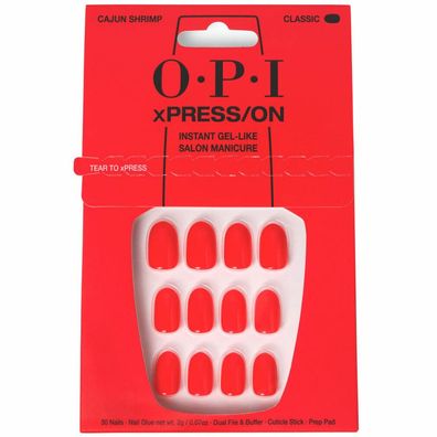 OPI xPRESS/ON Künstliche Nägel, Nagellack Ton #Cajun Shrimp 30 u