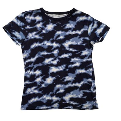 Pepe Jeans Jungen T-Shirt Gr. 164 Camouflage Blau Kurzarm Shirt Kinder Zustand Gut