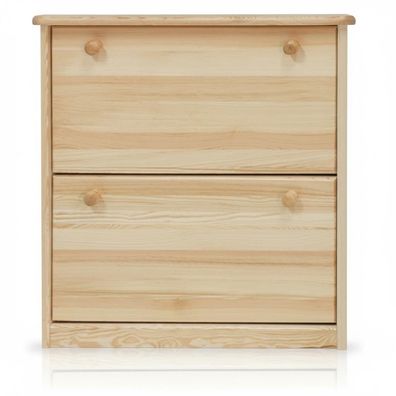 Schuhschrank 4 Fach Kommode Echtholz Massive Möbel Schuhkipper Schuhregal Regal
