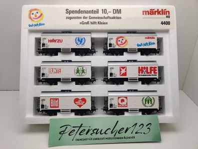 Märklin H0 AC 4400 Wagen-Set "Groß hilft Klein" Ichqrs377 / DB / OVP weiß