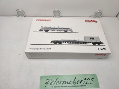 Märklin H0 AC 47036 2-teiliges Bauzugwagen-Set der Deutschen Bahn Gleisbau GmbH (DBG