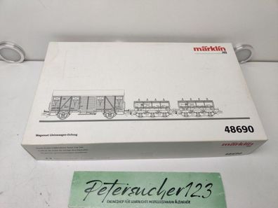 Märklin H0 AC 48069 Wagen Set Gleiswaaggen-Eichset/ DB / OVP