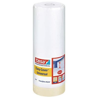 Abdeckfolie tesa® Pro Easy Cover® Universal, 2600 mm, L-17 m, Malerfolie, mit