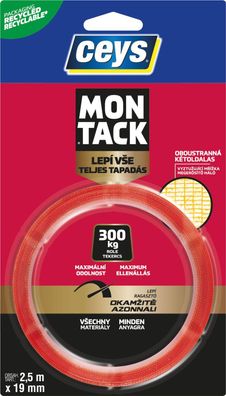 Band Ceys Montack KLEBT ALLES SOFORT, Montage-, Klebe-, 2,5 m x 19 mm