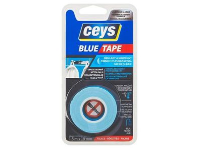 Band Ceys Blue tape, doppelseitiges Band, Klebe-, 1,5 m x 19 mm