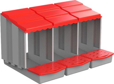 Futterautomat Strend Pro, für Geflügel, dreikammerig