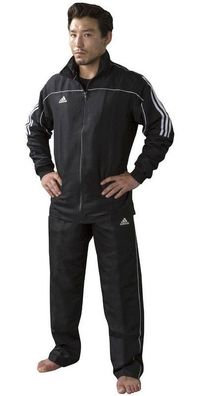 adidas Team Track Trainingsjacke Schwarz/Weiß
