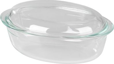 Schüssel MagicHome, Auflaufform, Glas, oval, Bräter, 3000 ml