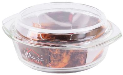 Schüssel MagicHome, Auflaufform, 1500 ml, Borosilikatglas, rund