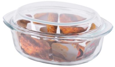 Schüssel MagicHome, Auflaufform, 3500 ml, Borosilikatglas, oval