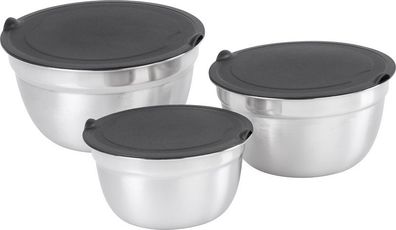Schüssel MagicHome, Edelstahl, mit Deckel, 14-16-18 cm, Set 3 Stk