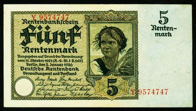 5 Rentenmark 1926. 164a