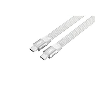Sitecom USB C auf USB C Kabel 80 Gbit/s USB4 Power Delivery 240W Weiß 100 cm