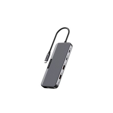 Sitecom 8 in 1 USB C Hub Pro mit HDMI DisplayPort und 100W PD