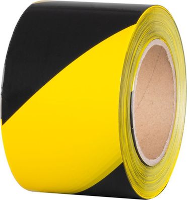 Band Strend Pro, 80 mm, L-250 m, PE, Warnband, gelb/schwarz