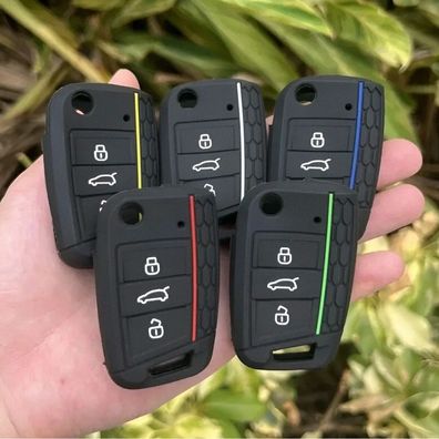 Schlüsselhülle passend für Volkswagen Passat B8 Arteon Skoda Superb Keyless Schwarz
