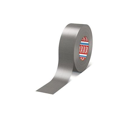 Klebeband tesa® Standard PE Coated Cloth, Textilband, silber, selbstklebend, PE, 50