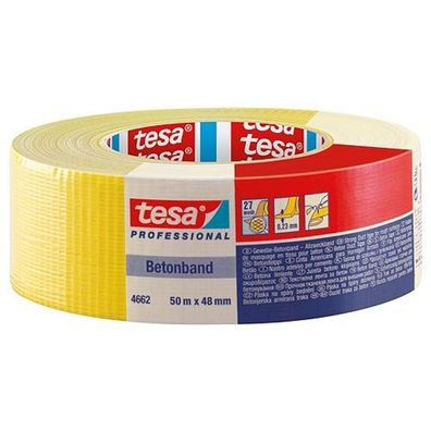 Klebeband tesa® PRO Betonband, Textilband, gelb, 48 mm, L-50 m