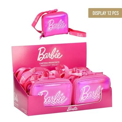 Barbie Iridescent Geldbörsen Display 12 Stück Pink schimmernd