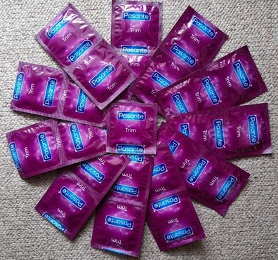 144x Pasante Trim Kondome Engere Passform + 10x Marken-Mix Gratis MHD 2030