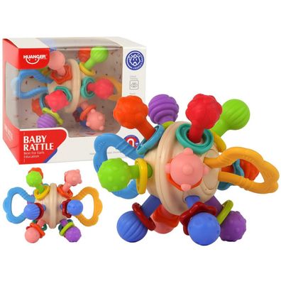 Sensorischer Rassel-Beißringball für Babys