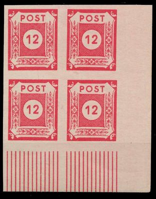 SBZ Ostsachsen Nr 63v postfrisch Viererblock ECKE-URE X813F2E