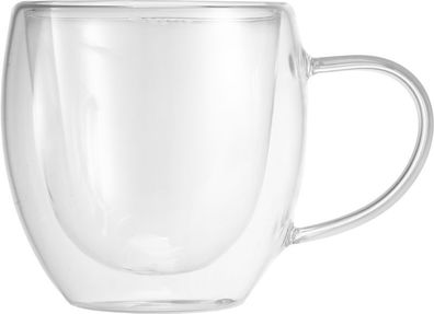 MagicHome Lungo Becher für Kaffee Tee, Thermo mit Doppelwand, 190 ml