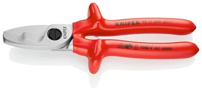 Kabelschere KNIPEX 95 17 200, Zange, 200 mm, bis 20 mm/70 mm2, Doppelschneide, VDE