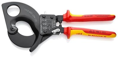 Kabelschere KNIPEX 95 36 280, 280 mm, 52mm/380mm2, mit Ratsche, VDE