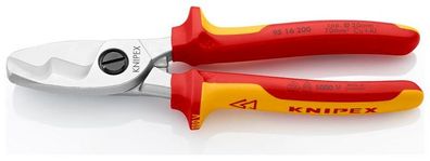 Kabelschere KNIPEX 95 16 200, 200 mm, bis 20 mm / 70 mm2, Doppelschneide