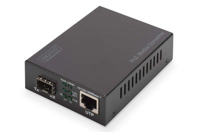 Digitus Gigabit Medienkonverter SFP RJ45 mit PoE-Injektor 30W